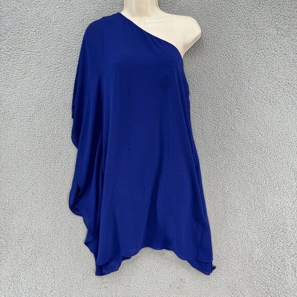 BCBGMaxAzria Alana Side Drape Dress Orient Blue Sleeveless Pullover Size XS - Picture 1 of 12